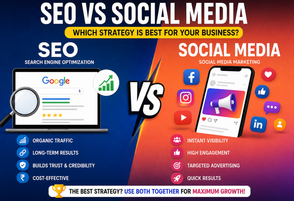 SEO vs Social Media: Which is Better for Your Business in 2026? seo vs social media