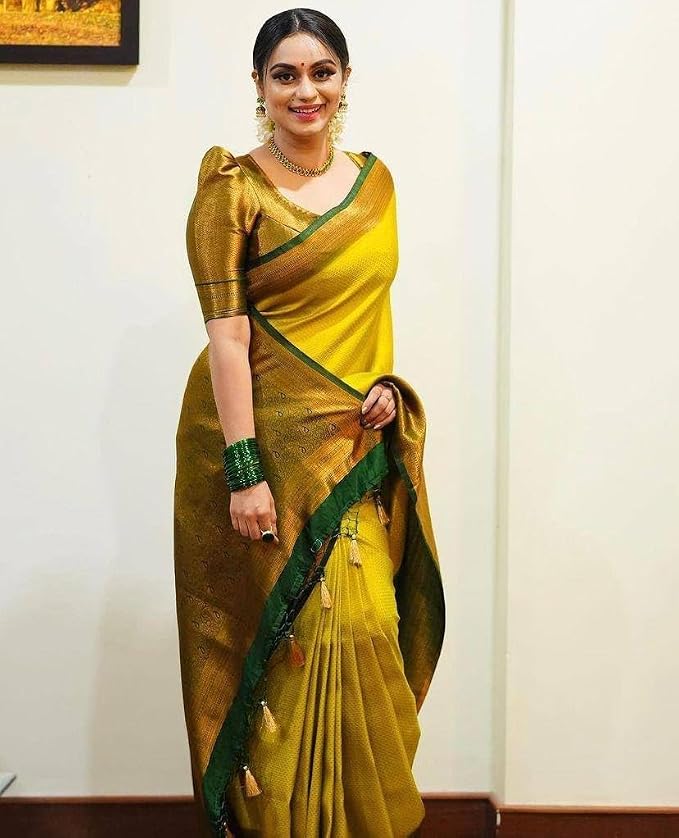 yashika women's banarasi kanjivaram art silk saree with blouse material yashika women's banarasi kanjivaram art silk saree with blouse material