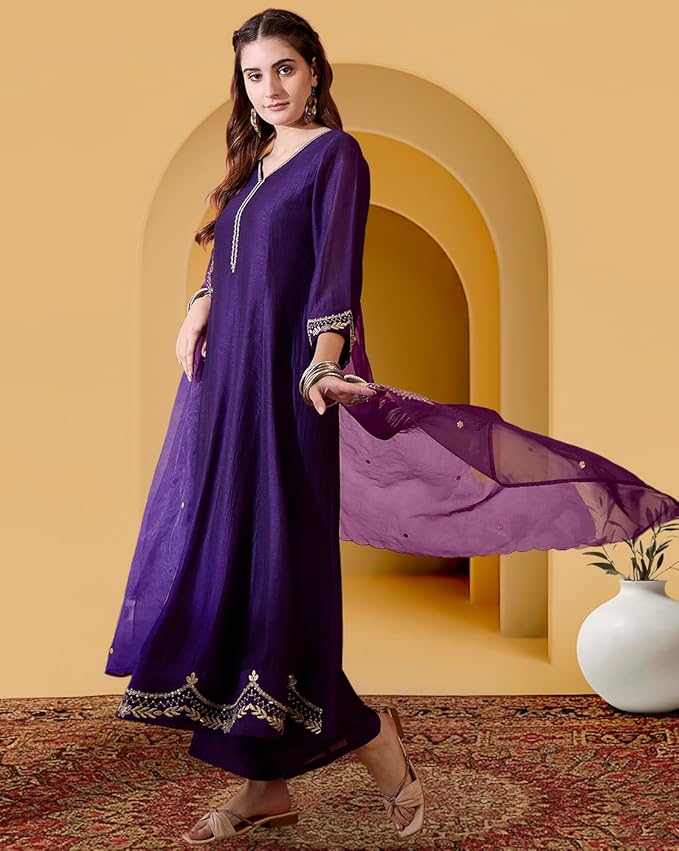 amazon brand tavasya women vichitra zari sequence embroide kurta with pant and dupatta|kurta set|ethnic wear|salwar suit|3 piece set amazon brand tavasya women vichitra zari sequence embroide kurta with pant and dupatta|kurta set|ethnic wear|salwar suit|3 piece set