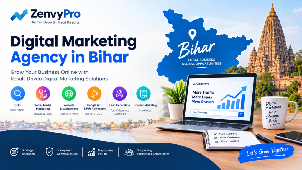 Digital Marketing Agency in Bihar – ZenvyPro zenvypro digital growth in bihar
